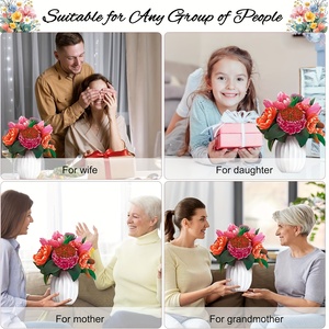 Nhà máy giấy hoa Bó hoa 3D Cửa Sổ bật lên hoa với thẻ ghi chú và phong bì cho món quà ngày của mẹ - Product Image 6