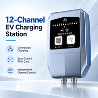 Station de recharge intelligente 12 canaux avec paiement par carte RFID et scanner pour flotte de vélos électriques et campus - Usine chinoise