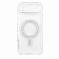 Coque transparente magnétique pour iPhone 17 Air en TPU, PC et acrylique, compatible avec la charge sans fil, antichoc, anti-jaunissement, logo personnalisable