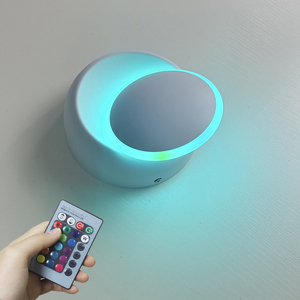 Mới Nhất Trong Nhà 5W Xoay Năng Lượng Mặt Trời Eclipse Hiện Đại Tối Giản RGB Nghiên Cứu Cạnh Giường Ngủ Nền Tường <span class=keywords><strong>LED</strong></span> Bầu Không Khí Đèn Tường - Product Image 1