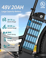 Vélo Électrique Fatbike 48V 20Ah 20*4.0 Pouces à Pneus Larges avec Siège Arrière – Vélo de Ville Électrique Rapide – Offre Spéciale