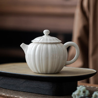 Service à thé de voyage en céramique de luxe moderne fait main avec théière durable de 60 ml et tasse à thé, rangement portable