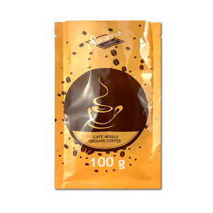 ถุงบรรจุภัณฑ์กาแฟแบบซีลสามด้าน พิมพ์ลายตามสั่ง ทำจากอลูมิเนียมฟอยล์ สำหรับกาแฟบด 100 กรัม - Product Image 2