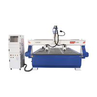 Table à vide pour le travail du bois 2 broches Cnc Router 2x3 Mètres Fraiseuse 4 Axes 150mm Diamètre 2030 1530 1325