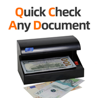 Lampe UV compacte DC-101 avec loupe 5X, lampe 4W basse consommation, vérifie les billets de banque, les cartes de crédit, les passeports, lampe détecteur d'argent