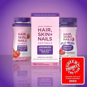 Gomitas de Biotina 6000mcg para Cabello, Piel y Uñas para Adultos, Suplementos de Vitamina C y E para un Cabello Hermoso, una Piel Radiante y Uñas Saludables - Product Image 3