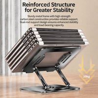 Support d'ordinateur portable pliable rotatif à 360 degrés SAIL TOOL en acier au carbone et alliage d'aluminium, réglable pour ordinateurs portables de 11 à 15,6 pouces, vente en gros