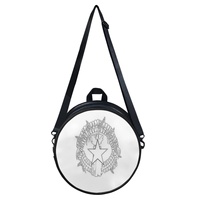 Sac à main rond en PU personnalisé avec motif Saipan, sac à main élégant et brillant pour femmes, idéal pour les sorties du week-end et les voyages décontractés