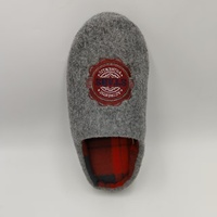 Chaussons d'hiver classiques en feutre pour hommes - Antidérapants, à bout fermé, chauds, amortissants, rehaussants et résistants à l'usure