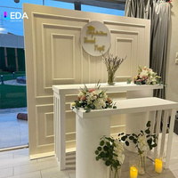 Support à gâteau en PVC LEDA, blanc, ensemble de table à dessert, piédestal cylindrique, table de présentation pour événements et décoration de gâteaux de mariage