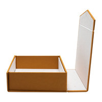 Boîte cadeau en papier écologique recyclable, forme livre à clapet, avec pelliculage mat et fermeture magnétique pour crème visage