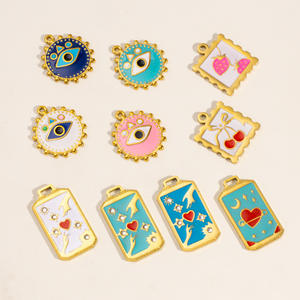 Ciondolo di tarocchi in smalto Vintage oro placcato in acciaio inossidabile collana ciondolo ciondolo gioielli Spiritual accessori per gioielli - Product Image 3