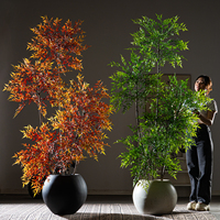 Arbres artificiels en plastique bicolores Nandina, réalistes et écologiques, pour usage intérieur/extérieur commercial, vente en gros, Nouvel An, Pâques