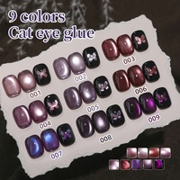 Vernis à ongles gel UV XEIJAYI Purple Cat Eye 9 pièces, norme européenne, sans TPO, OEM ODM, fournitures pour ongles en gros