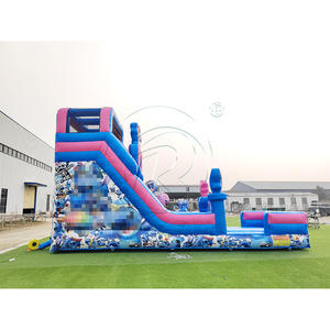 Nouveau design, toboggan gonflable à thème de dessin animé, combo château gonflable et trampoline, toboggans gonflables commerciaux pour aire de jeux et parc - Product Image 3