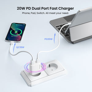 <span class=keywords><strong>Chargeur</strong></span> rapide ultra fin 20W avec USB-C et ports Gan Material Protection OTP <span class=keywords><strong>Chargeur</strong></span> de voyage ultra compact - Product Image 4
