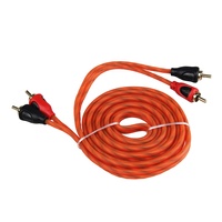 Câble RCA audio et vidéo de voiture de haute qualité, câble RCA de voiture rouge à paire torsadée de 5M