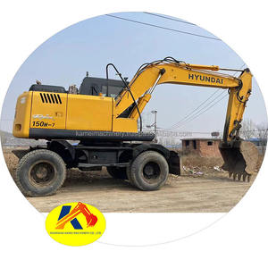 Low Price R150W-7 Good Performance Used Original Wheel Excavator Hyundai 150W-7 for Sale - Product Image 1