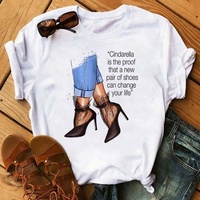 T-shirts graphiques de haute qualité pour femmes 2026 – Vente en gros de hauts imprimés personnalisés Y2K pour filles, chemisiers et chemises pour femmes