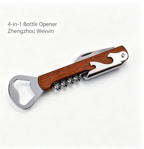 Sacacorchos de Madera Grabado Personalizado, Multifuncional, Abridor de Botellas Portátil para Vino y Cerveza, para el Hogar, Bar, Fiesta, Regalo - Product Image 3