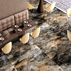 Carrelage mural et de sol en porcelaine Florian Grafito noir fumé brillant 60x120cm, aspect décoratif poli (I) - Product Image 1