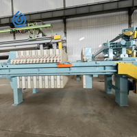 Presse-filtre manuelle à membrane neuve pour la déshydratation des boues, pour l'industrie du traitement de l'eau, séparation solide-liquide, épaisseur de gâteau de 30 mm