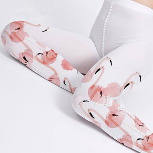 Socksmate 사용자 정의 디지털 인쇄 플라밍고 그레이 크리스마스 스타킹 승화 원활한 스타킹 광택 스판덱스 무리 팬티 스타킹 - Product Image 1