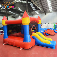Château gonflable combiné Winsun pour enfants, en PVC ignifuge, avec toboggan, pour divertissement en structure gonflable - Utilisation commerciale, certifié CE