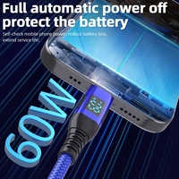 Câble de charge rapide numérique LED Type C 1M entièrement compatible Android USB Type C pour OPPO VIVO XIAOMI SAMSUNG Câbles de données en gros