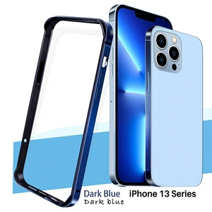 Nouvelle coque de téléphone en métal électro-plaqué pour <span class=keywords><strong>iPhone</strong></span> 13 Pro Max, protection 360°, antichoc, anti-traces de doigts, pare-chocs pour téléphone - Product Image 1