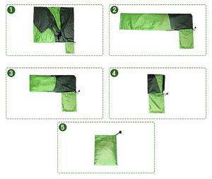 210T léger Double Camping hamac balançoires et moustiquaires voyage pluie couverture bâche randonnée suspendu auvent hamacs - Product Image 3