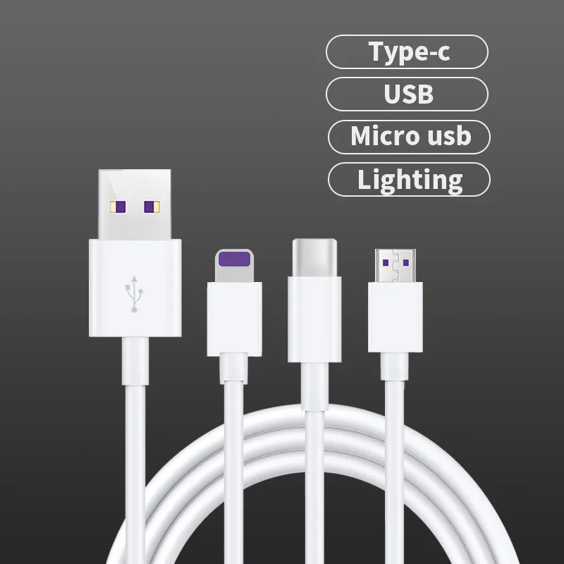 Type-C Usb-C Usb Type C Android Data Cable V8 Micro Lighting Mobile Phone Fast Charging Cable 6A Data Cable For Samsung Xiaomi