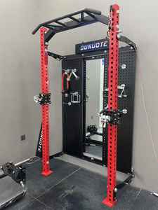 Stazione Multifunzionale Smith Machine per Uso Commerciale in Palestra, Rack a Parete Stazionario in Acciaio Inox con <span class=keywords><strong>Pesi</strong></span> da 75kg*2 - Product Image 2