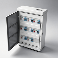 CHSZDEXI 525V DC 15A Boîtier de Commutation Photovoltaïque à 8 Prises en ABS Modèle DXV-05-5 pour Systèmes Solaires Extérieurs