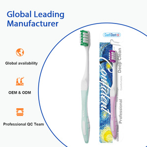 Brosse à dents portable, longueur totale 188 mm, plastique et caoutchouc, extra douce, pour un nettoyage buccal optimal - Product Image 1