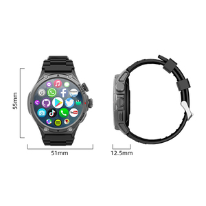Montre intelligente H12 <span class=keywords><strong>4G</strong></span> avec écran AMOLED 1.51 ''Support de mémoire 3 + 32GB Caméra Appel vidéo GPS Positionnement précis Système Android 8.1 - Product Image 6