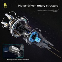 Bloques de Construcción de Naves Espaciales de Fantasía Científica, Modelo de Exploración Espacial, Juguetes para Niños, Plástico ABS, Motor, Luces