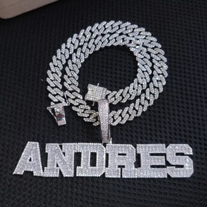 จี้เพชร VVS แบบกำหนดเอง ชุบเงินแท้ สไตล์ฮิปฮอป ดีไซน์ทันสมัยไม่ซ้ำใคร สำหรับงานปาร์ตี้ - Product Image 1