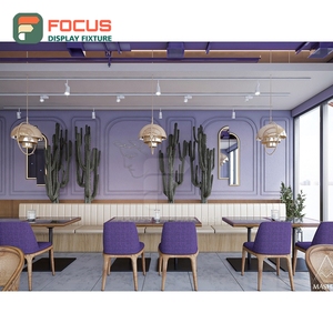 Commercial Cafe Service <b>Counter</b> Laminate Wood Finish Barista Service Zone Storefront Service <b>Counter</b> - Product Image 2