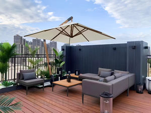 Nuevas bases de diseño para muebles de exterior, luz LED solar, sombrilla para Patio, sombrilla <span class=keywords><strong>romana</strong></span> para jardín, Hotel, sombreado - Product Image 2