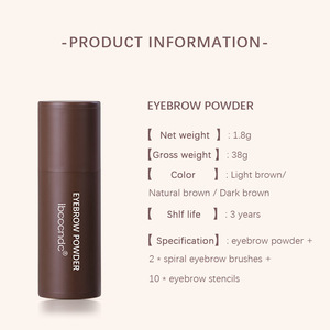Kit de maquillage personnalisé pour les sourcils avec pochoirs, <span class=keywords><strong>tampon</strong></span> à sourcils et poudre minérale, marque privée, votre propre logo, vente en gros - Product Image 5