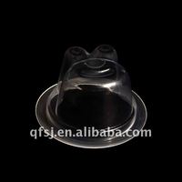 Gobelet en plastique transparent Phi 62mm jetable personnalisé en PP en forme de grenouille pour yaourt, pouding, gelée de konjac aux fruits, emballage