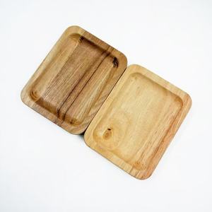 ที่วางสบู่ไม้ทรงสี่เหลี่ยม 13x10x2 ซม. ดีไซน์เรียบง่ายสำหรับใช้ในห้องน้ำที่บ้าน - Product Image 1