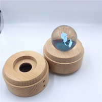 Offre Spéciale cadeau personnalisé LED 3D en bois rond Rectangle Base veilleuse lampe avec USB