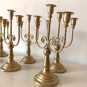 A-079 Décoration d'intérieur, <span class=keywords><strong>chandelier</strong></span> à 3 cylindres, <span class=keywords><strong>chandelier</strong></span> de mariage, porte-bougie de table, 3 bras, 5 bras, candélabre en <span class=keywords><strong>métal</strong></span> - Product Image 2