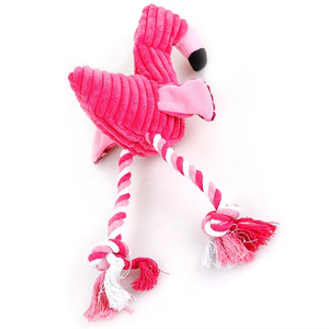 I giocattoli preferiti del cucciolo del giocattolo del cane a forma di fenicottero consigliano il giocattolo di peluche del cane di peluche - Product Image 3