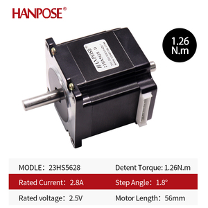 Motor Paso a Paso <span class=keywords><strong>HANPOSE</strong></span> 2.8A 126N.CM <span class=keywords><strong>23HS5628</strong></span>-SZ, Eje de 8mm, 57, 24V para Accesorios de Impresora 3D, Motor Paso a Paso de Doble Eje Nema 23 - Product Image 2