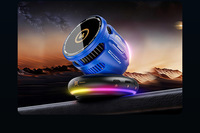 Soporte Magnético D3 con Carga Inalámbrica de 15W, Ventilador de Enfriamiento, Iluminación LED RGB Ambiental, Cargador de Navegación y Soporte para Teléfono