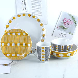 12/16Pcs Tùy Chỉnh Thiết Kế Đồ Ăn Bộ Sưu Tập Gốm Bộ Đồ Ăn Bằng Gốm Sứ Bộ Bát Đĩa - Product Image 5