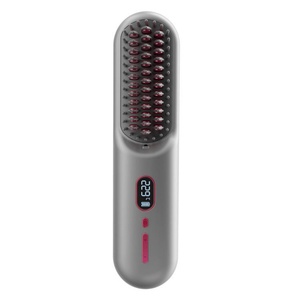 Cordless Wireless Anti-scald 35W LCD Display 230 Degrees Multi Function Electric Hot <b>Comb</b> for Straightening - Product Image 1